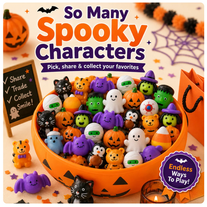 🔥 Last Day 60% OFF — 30PCS Halloween Mochi Squishy Toys | Random Styles | Party Favors